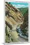 Estes Park, Colorado - Lyons-Allen's Park View of South St. Vrain Canyon-Lantern Press-Mounted Art Print