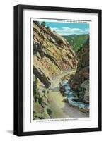 Estes Park, Colorado - Lyons-Allen's Park View of South St. Vrain Canyon-Lantern Press-Framed Art Print