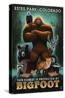 Estes Park, Colorado - Respect Our Wildlife - Bigfoot-Lantern Press-Stretched Canvas