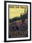 Estes Park, Colorado - Ride the Trails-Lantern Press-Framed Art Print
