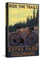 Estes Park, Colorado - Ride the Trails-Lantern Press-Stretched Canvas