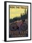 Estes Park, Colorado - Ride the Trails-Lantern Press-Framed Art Print