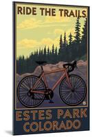 Estes Park, Colorado - Ride the Trails-Lantern Press-Mounted Art Print