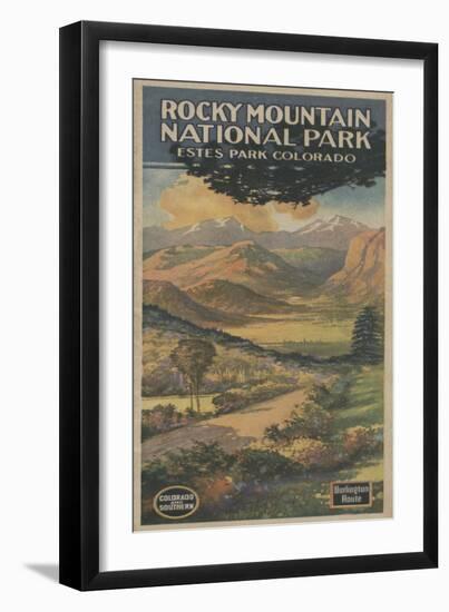 Estes Park, Colorado - Rocky Mt. National Park Brochure No. 1-Lantern Press-Framed Art Print