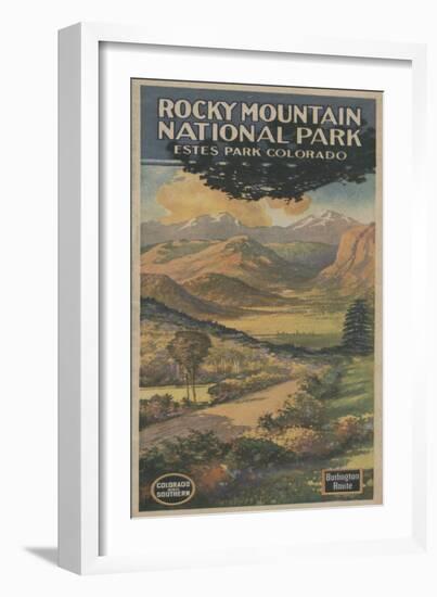 Estes Park, Colorado - Rocky Mt. National Park Brochure No. 1-Lantern Press-Framed Art Print