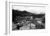 Estes Park, Colorado - Snowy Mountains from Town-Lantern Press-Framed Art Print