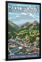 Estes Park Village, Colorado - Town View-Lantern Press-Framed Art Print