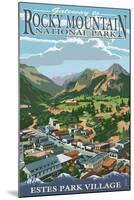 Estes Park Village, Colorado - Town View-Lantern Press-Mounted Art Print