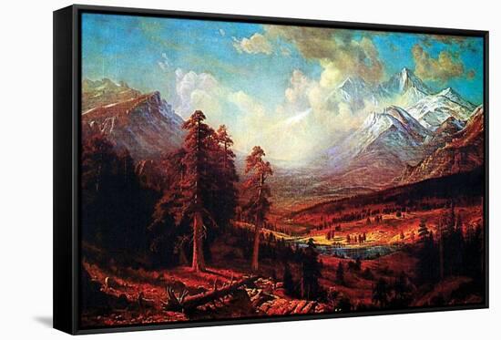 Estes Park-Albert Bierstadt-Framed Stretched Canvas