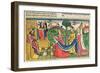 Esther 2 15-18, Esther is chosen to be Queen by the Persian King Ahasuerus, from Nuremberg Bible-null-Framed Giclee Print