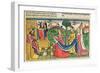 Esther 2 15-18, Esther is chosen to be Queen by the Persian King Ahasuerus, from Nuremberg Bible-null-Framed Giclee Print