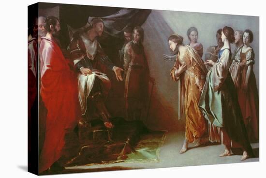 Esther and Ahasuerus-Bernardo Cavallino-Stretched Canvas