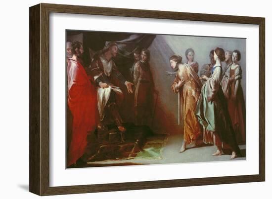 Esther and Ahasuerus-Bernardo Cavallino-Framed Giclee Print