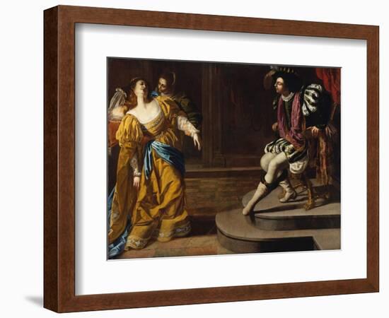 Esther before Ahasuerus, c.1630-Artemisia Gentileschi-Framed Giclee Print