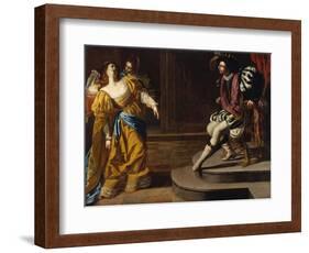 Esther before Ahasuerus, c.1630-Artemisia Gentileschi-Framed Giclee Print