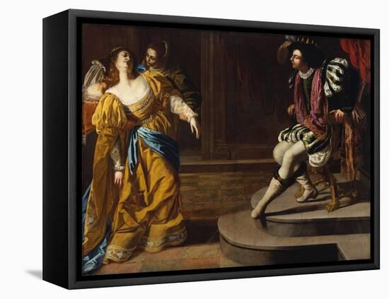 Esther before Ahasuerus, c.1630-Artemisia Gentileschi-Framed Stretched Canvas