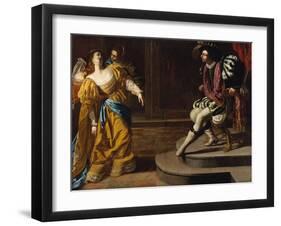 Esther before Ahasuerus, c.1630-Artemisia Gentileschi-Framed Giclee Print