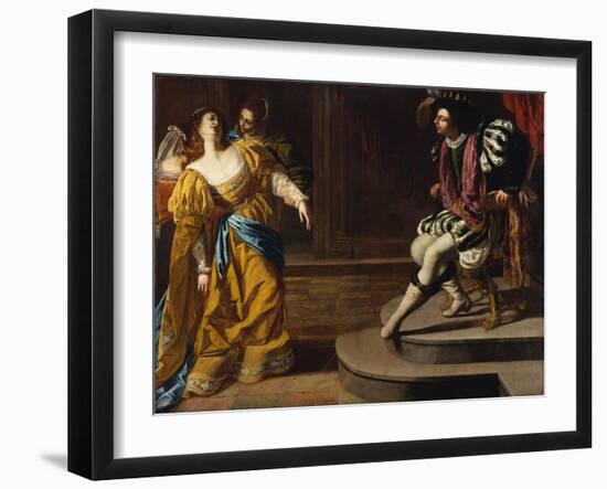 Esther before Ahasuerus, c.1630-Artemisia Gentileschi-Framed Giclee Print