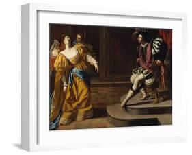 Esther before Ahasuerus, c.1630-Artemisia Gentileschi-Framed Giclee Print