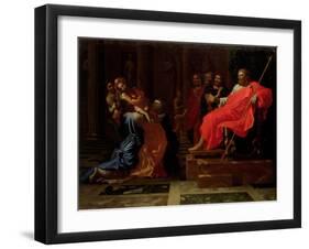 Esther Before Ahasuerus, Late 1650s-Nicolas Poussin-Framed Giclee Print