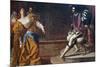 Esther before Ahasuerus-Artemisia Gentileschi-Mounted Premium Giclee Print