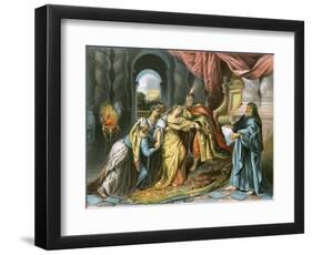 Esther before Ahasuerus-Antoine Coypel-Framed Premium Giclee Print