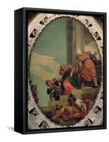 Esther Conducted to Ahasuerus-Paolo Veronese-Framed Stretched Canvas