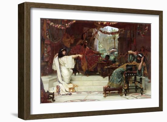 Esther Denouncing Haman to King Ahasuerus, 1888-Ernest Normand-Framed Giclee Print