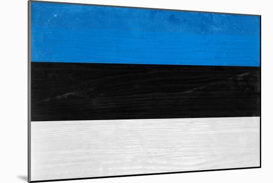 Estonia Flag Design with Wood Patterning - Flags of the World Series-Philippe Hugonnard-Mounted Art Print