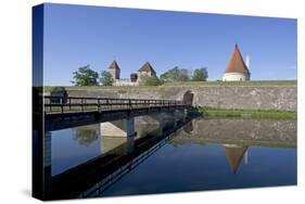 Estonia, Saaraa County, Saaremaa Island, Kuressaare, Kuressaare Episcopal Castle, Moat-null-Stretched Canvas