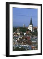 Estonia, Tallinn, Historic Centre, Vanalinn, St Nicholas' Church and Toompea Hill-null-Framed Giclee Print
