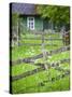 Estonia, Western Estonia Islands, Muhu Island, Koguva, Muhu Open Air Museum, Gate-Walter Bibikow-Stretched Canvas