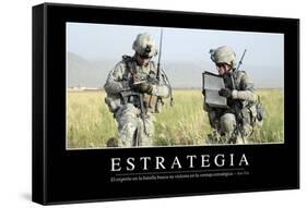 Estrategia. Cita Inspiradora Y Póster Motivacional-null-Framed Stretched Canvas