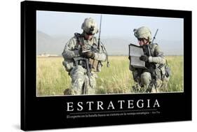 Estrategia. Cita Inspiradora Y Póster Motivacional-null-Stretched Canvas