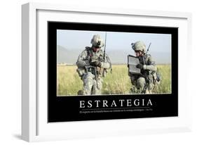 Estrategia. Cita Inspiradora Y Póster Motivacional-null-Framed Photographic Print