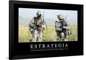 Estrategia. Cita Inspiradora Y Póster Motivacional-null-Framed Photographic Print