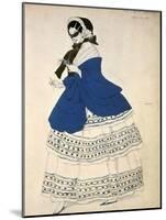 Estrella, Design for a Costume for the Ballet Carnival Composed by Robert Schumann, 1919-Leon Bakst-Mounted Giclee Print