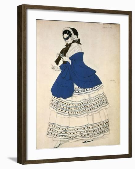 Estrella, Design for a Costume for the Ballet Carnival Composed by Robert Schumann, 1919-Leon Bakst-Framed Giclee Print