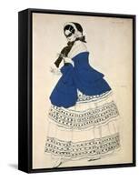 Estrella, Design for a Costume for the Ballet Carnival Composed by Robert Schumann, 1919-Leon Bakst-Framed Stretched Canvas