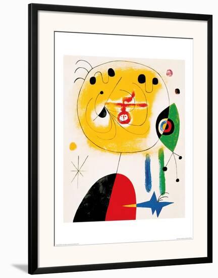 Et Fixe Les Cheveux d'une Etoile-Joan Miró-Framed Art Print