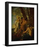 Et in Arcadia Ego, Arcadian Shepherds Try to Decipher the Inscription on an Ancient Sarcophagus-Nicolas Poussin-Framed Giclee Print