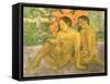 Et l'or de leur corps-Paul Gauguin-Framed Stretched Canvas