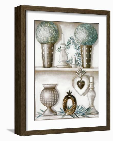 Etagere, Topiaires-Michele Letang-Framed Art Print