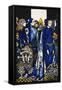 Etain, Helen, Maeve and Fand, Golden Deirdre's Tender Hand'. 'Queens', Nine Glass Panels Acided,…-Harry Clarke-Framed Stretched Canvas