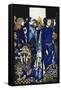Etain, Helen, Maeve and Fand, Golden Deirdre's Tender Hand'. 'Queens', Nine Glass Panels Acided,…-Harry Clarke-Framed Stretched Canvas