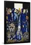 Etain, Helen, Maeve and Fand, Golden Deirdre's Tender Hand'. 'Queens', Nine Glass Panels Acided,…-Harry Clarke-Framed Giclee Print