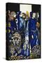Etain, Helen, Maeve and Fand, Golden Deirdre's Tender Hand'. 'Queens', Nine Glass Panels Acided,…-Harry Clarke-Stretched Canvas