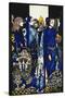 Etain, Helen, Maeve and Fand, Golden Deirdre's Tender Hand'. 'Queens', Nine Glass Panels Acided,…-Harry Clarke-Stretched Canvas