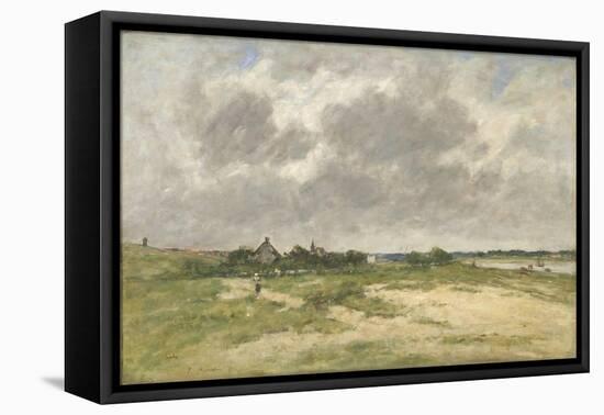 Etaples, Les Bords De La Canche (Étaples, on the Edge of the Canche River), 1891 (Oil on Canvas)-Eugene Louis Boudin-Framed Stretched Canvas