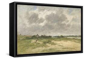Etaples, Les Bords De La Canche (Étaples, on the Edge of the Canche River), 1891 (Oil on Canvas)-Eugene Louis Boudin-Framed Stretched Canvas